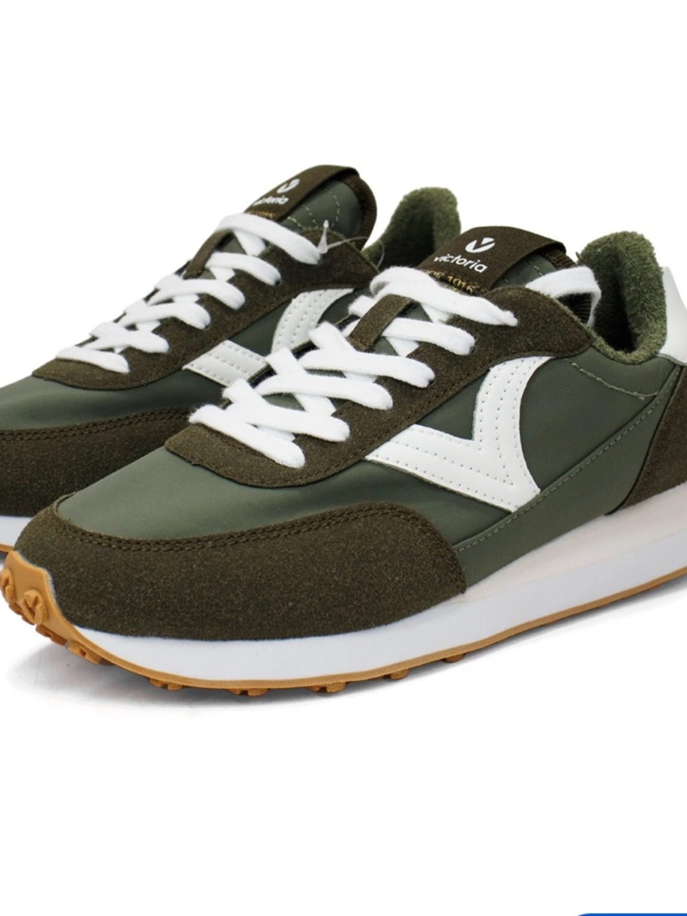 Victoria Olive Green Astro Low with White Accents